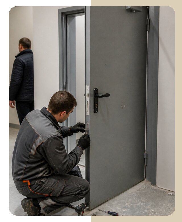 Ремонт противопожарной двери в Шебекино по цене 6618 р. | Дверной